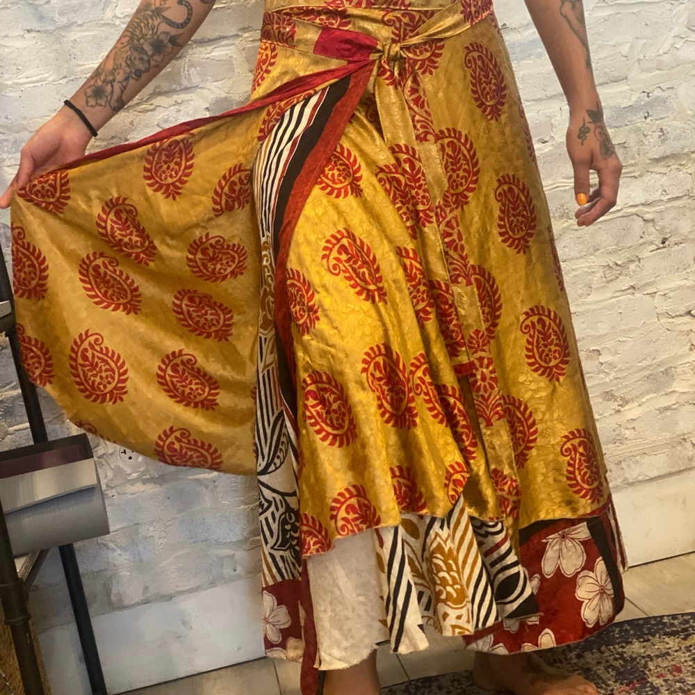 Reversible Wrap around skirt